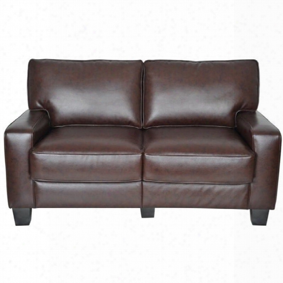 Serta Rta Palisades Collection 61 Loveseat In Chestnug Brown