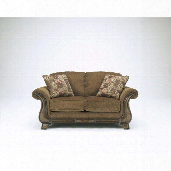 Signature Design By Ashley Furniture Montgomery Fabric Loveseat In Mocha