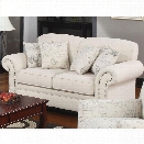 Coaster Norah Loveseat with Antique Inspired Detail in Oatmeal