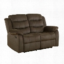 Coaster Rodman Motion Loveseat in Two Tone Chocolate