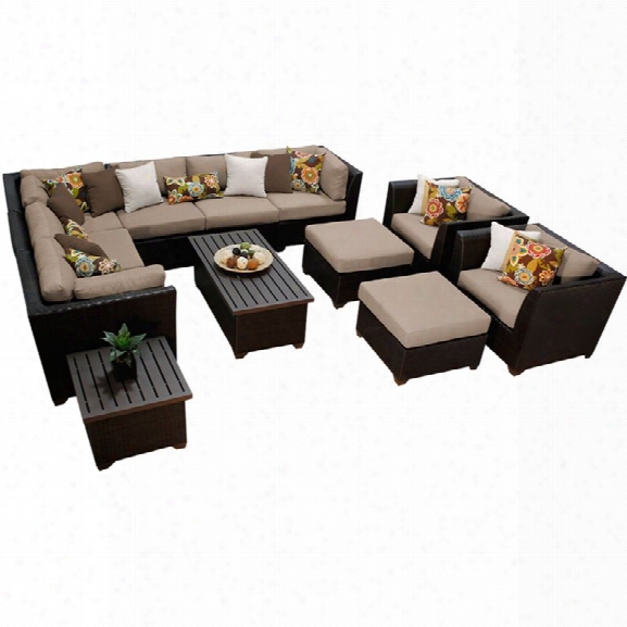 Tkc Barbados 12 Piece Patio Wicker Sofa Set