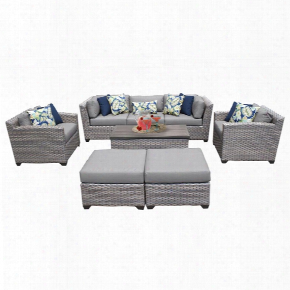 Tkc Florence 8 Piece Patio Wicker Sofa Set