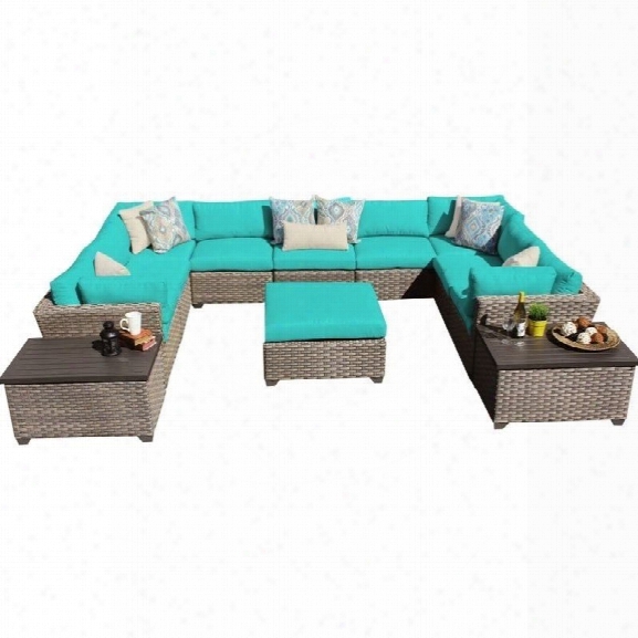 Tkc Monterey 12 Piece Outdoor Wicker Sofa Set In Aruba