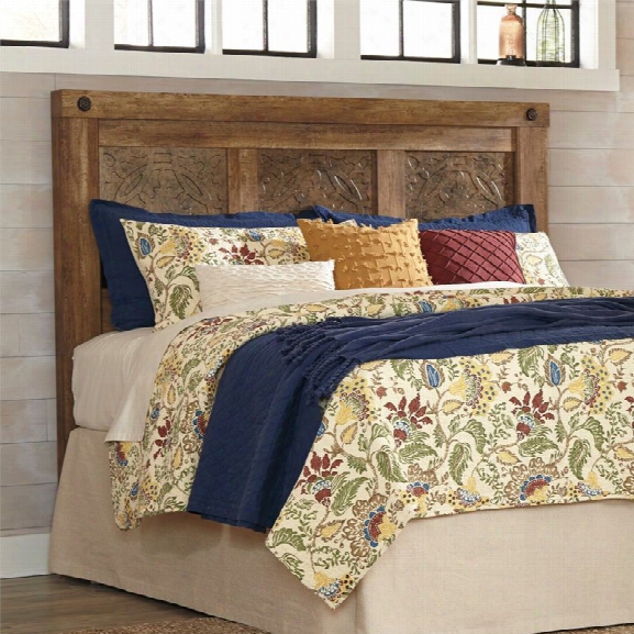 Ashley Ladimier King Mansion Headboard In Golden Brown