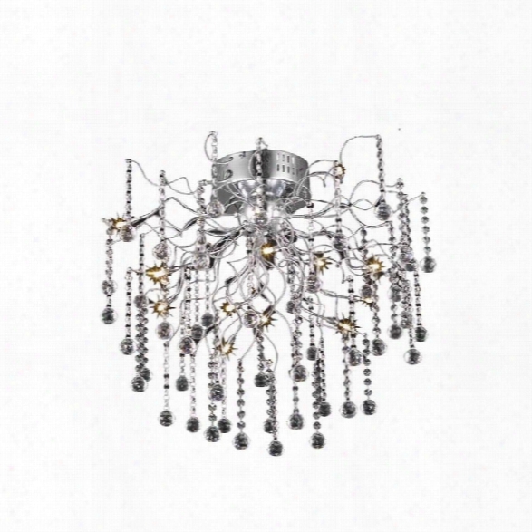 Elegant Lighting Astro 24 12 Light Royal Crystal Flush Mount