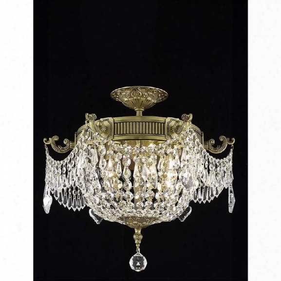 Elegant Lighting Esperanza 18 3 Light Elements Crystal Flush Mount