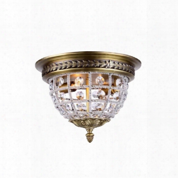 Elegant Lighting Olivia 12 2 Light Royal Crystal Flush Mount