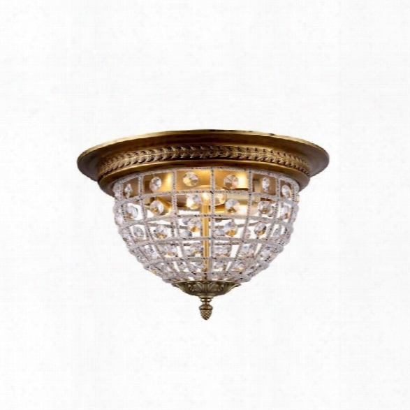 Elegant Lighting Olivia 18 3 Light Royal Crystal Flush Mount