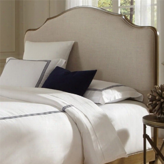 Fashion Bed Calvados Upholstered King Metal Headboard In Natural Oak