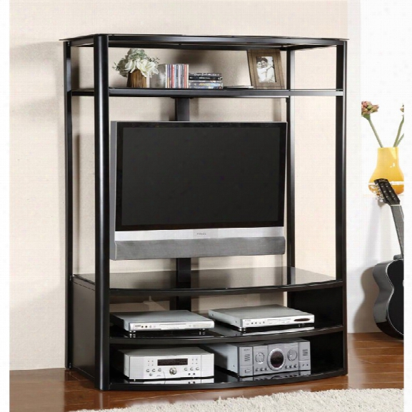 Furniture Of America Connor Ii 54 Metal Tv Stand With Mount In Black