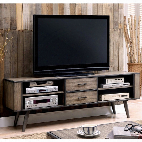 Furniture Of America Eldroa 72 Tv Stand In Gray