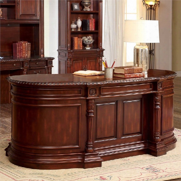 Furniture Of America Sigrid Executive Desk In Cherry