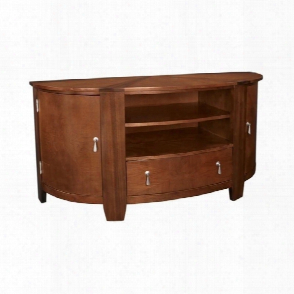 Hammary Oasis Entertainment Console In Cherry/walnut
