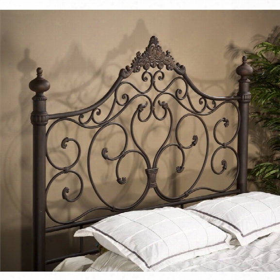 Hillsdale Baremore Ornate King Spindle Headboard In Antique Brown