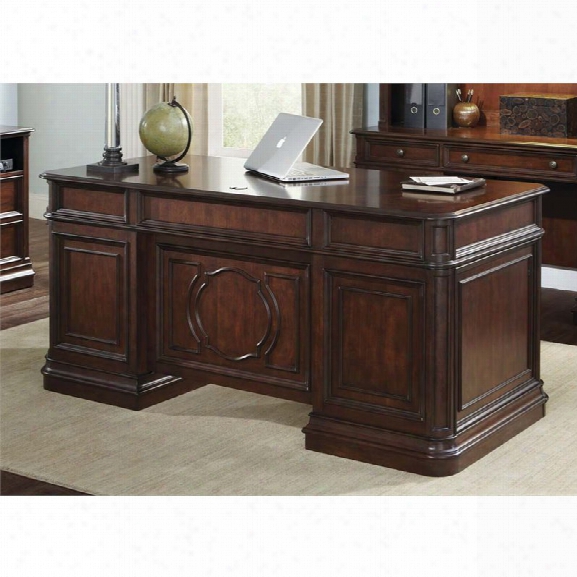 Liberty Furniture Brayton Manor Executive Desk In Cognac