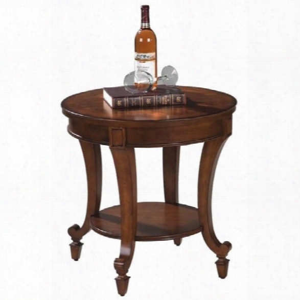 Magnussen Aidan 2 Piece Round Cocktail And End Table Set In Cinnamon