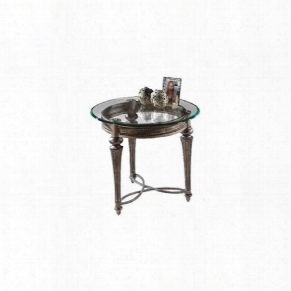 Magnussen Galloway 2 Piece Round Glass Top Cocktail And End Table Set