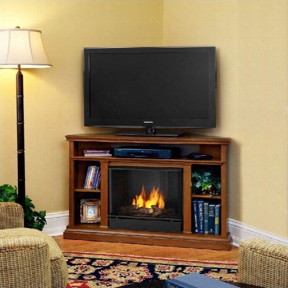 Real Flame Churchill Gel Corner Fireplace In Oak