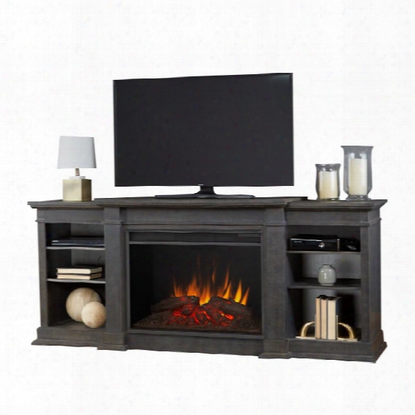 Real Flame Eliot 81 Fireplace Tv Stand In Antique Gray