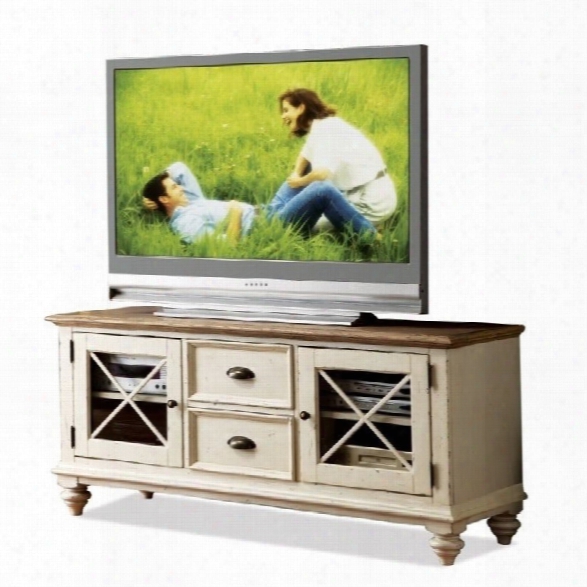 Riverside Furniture Coventry Two Tone Tv Console In Dover White