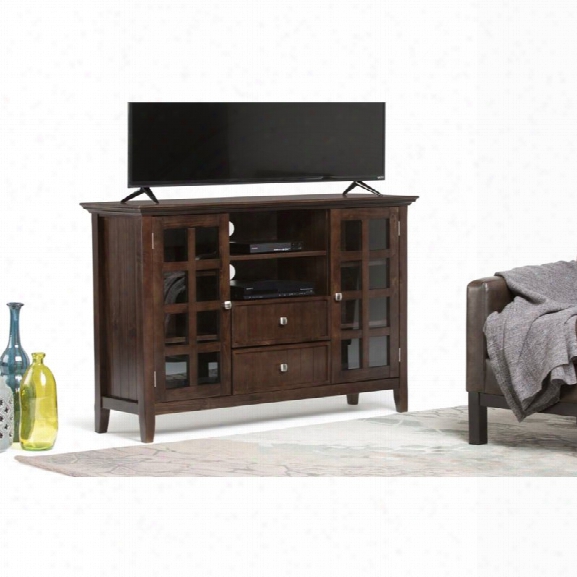 Simpli Home Acadian 53 Tall Tv Stand In Tobacco Brown