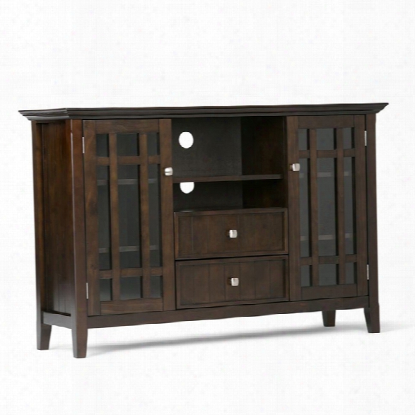 Simpli Home Bedford 53 Tall Tv Stand In Tobacco Brown