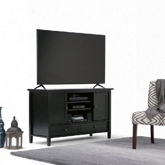 Simpli Home Warm Shaker 47 Tv Stand In Black