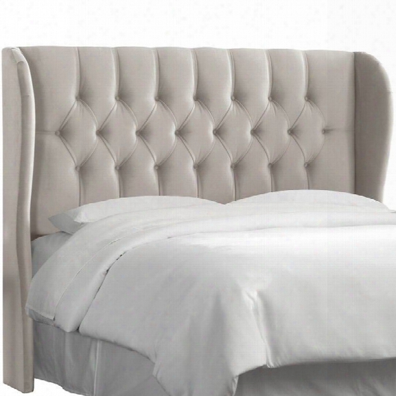 Skyline Tufted Wingback Panel Headboard In Gray-california King