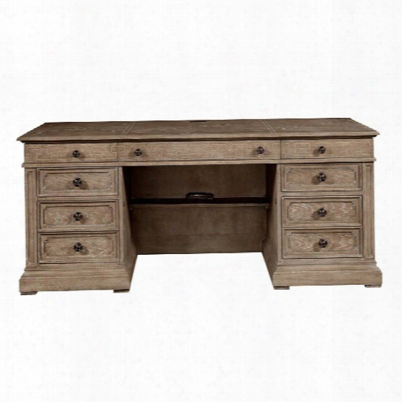 Stanley Furniture Wethersfield Estate Executive Desk In Brimfield Oak