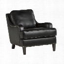 Ashley Laylanne Faux Leather Accent Chair in Black