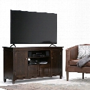 Simpli Home Carlton 54 TV Stand in Tobacco Brown