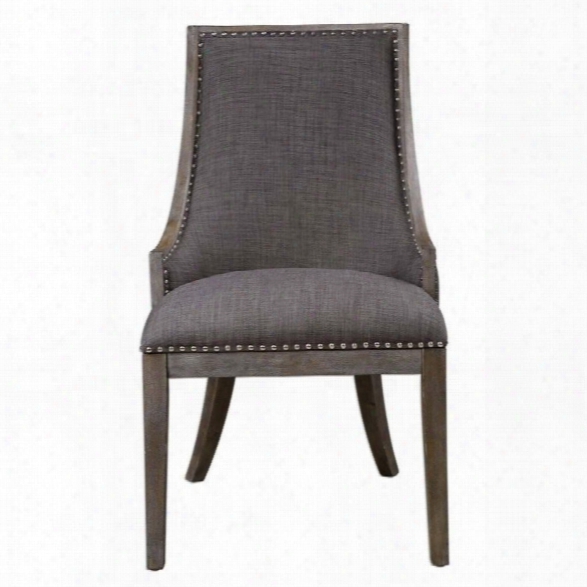 Uttermost Aidrian Charcoal Gray Accent Chair