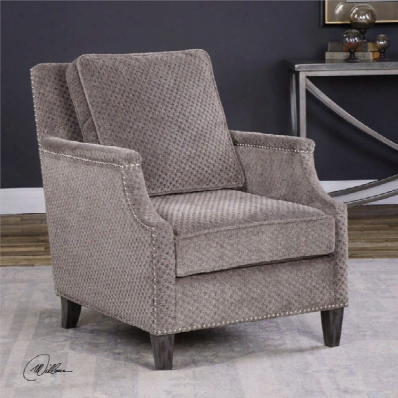 Uttermost Dallen Accent Chair In Pewter Gray