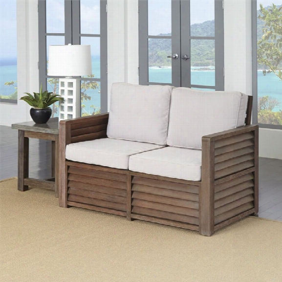 Home Styles Barnside Patio Loveseat And End Table In Aged Barnside