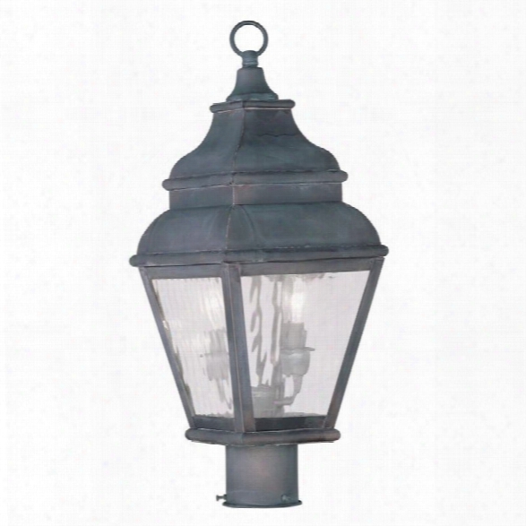 Livex Exeter Outdoor Post Head In Charcoal