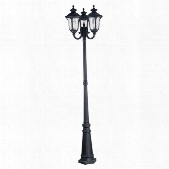 Livex Oxford Outdoor 3 Head Post In Black