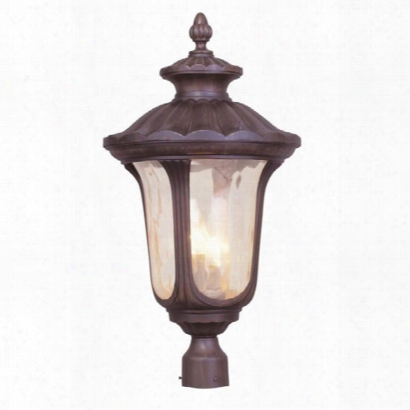 Livex Oxford Outdoor Post Head In Imperial Bronze