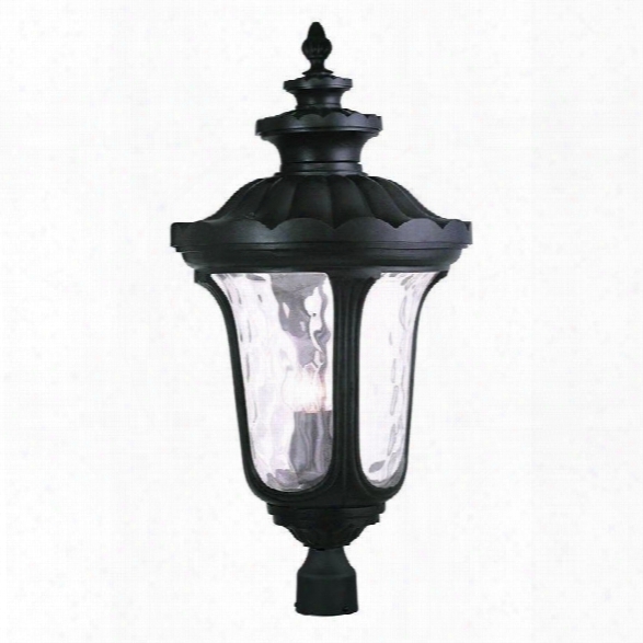 Livex Oxford Outdoor Post-top Lantern In Black