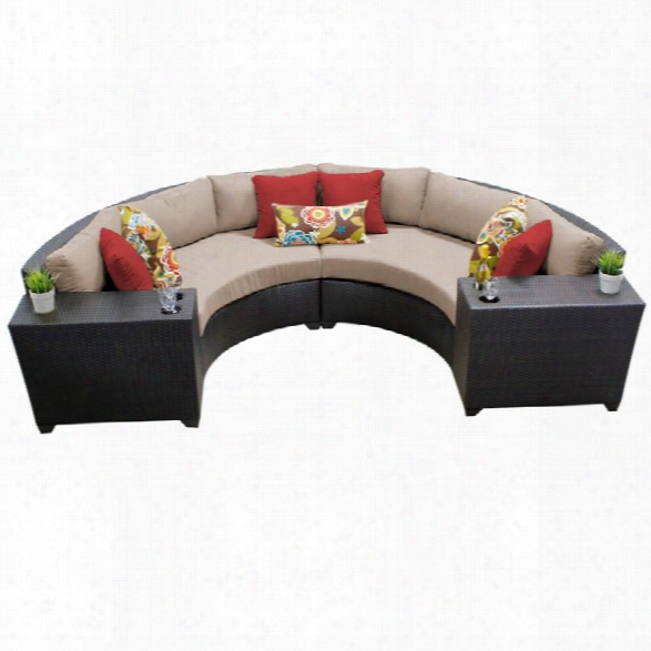 Tkc Barbados 4 Piece Patio Wicker Sectional Set