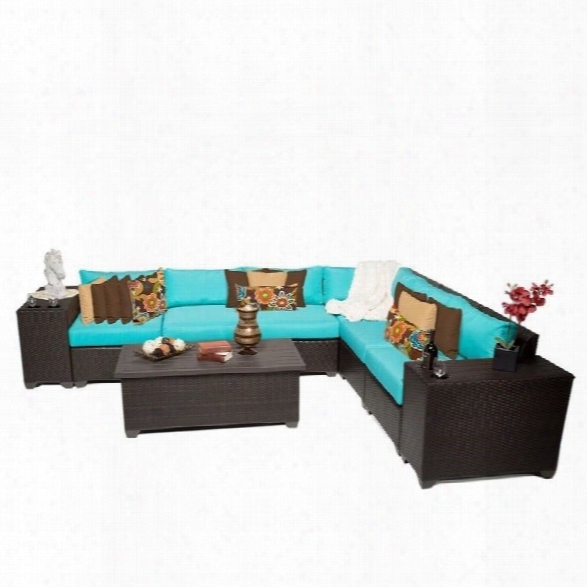 Tkc Barbados 9 Piece Outdoor Wicker Sofa Set In Aruba