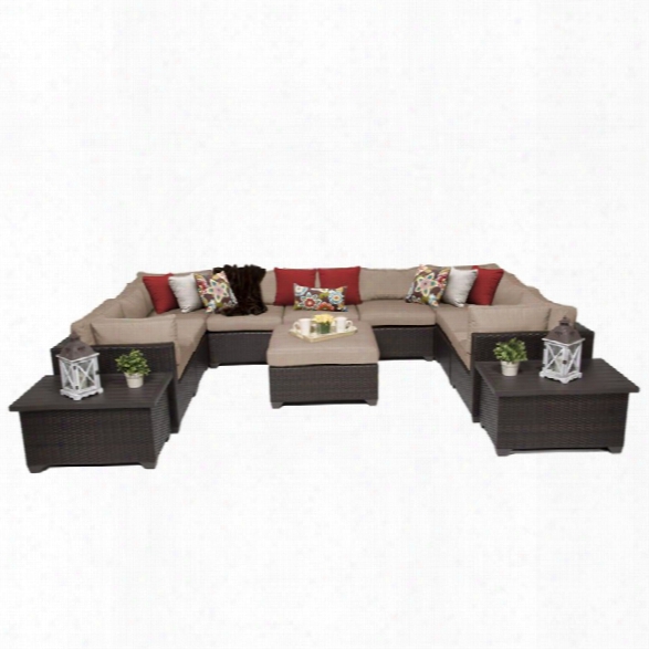 Tkc Belle 12 Piece Patio Wicker Sofa Set