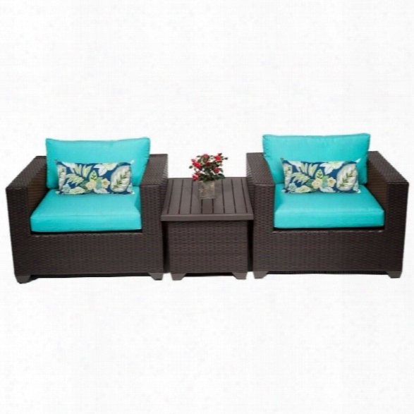 Tkc Belle 3 Piece Outdoor Wicker Sofa Set In Aruba