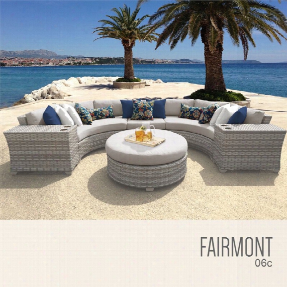 Tkc Fairmont 6 Piece Patio Wicker Sectional Set