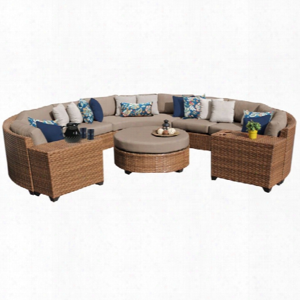 Tkc Laguna 8 Piece Patio Wicker Sectional Set