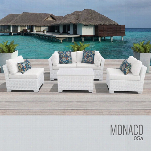 Tkc Monaco 5 Piece Patio Wicker Sofa Set