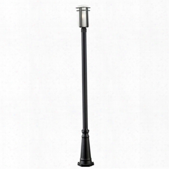 Z-lite Abbey 1 Light Outdoor Post Light In Black