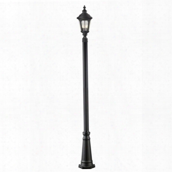 Z-lite Medow Outdoor Post Light In Black