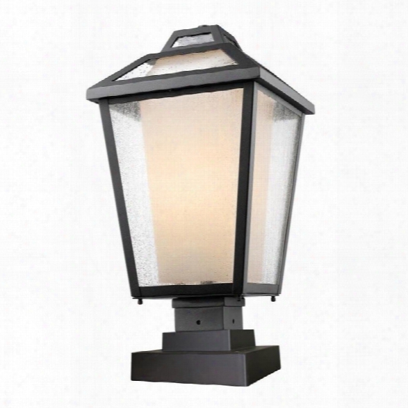 Z-lite Memphis 1 Light Outdoor Pier Mount Light In Black