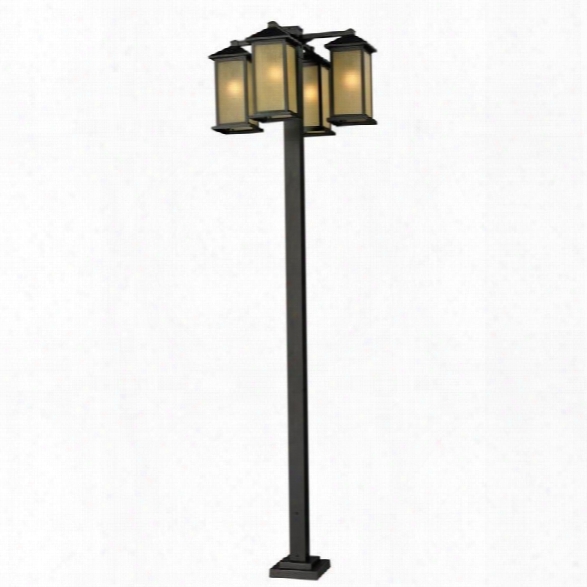 Z-lite Vienna 4 Head Outdoor Post In Oil Rubbed Bronze