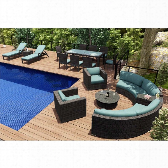 Harmonia Living District 18 Piece Patio Conversation Set In Canvas Spa